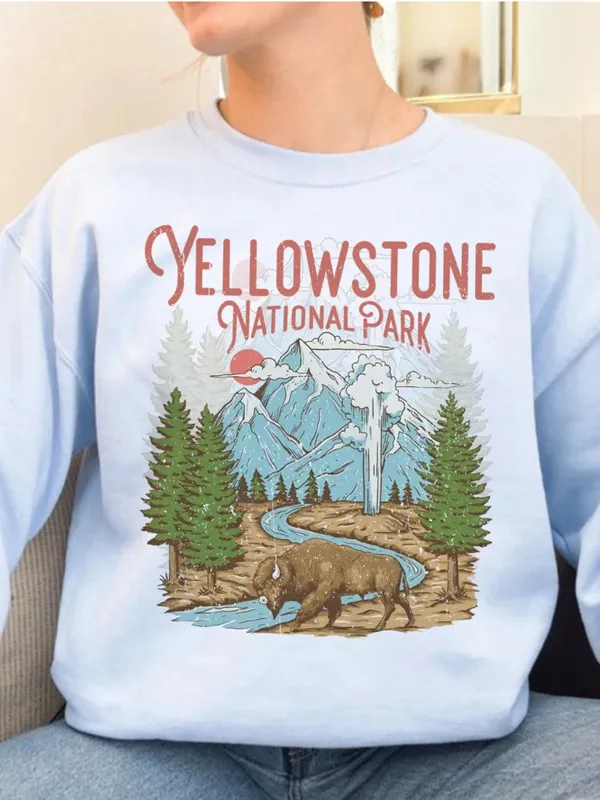 Yellowstone National Park sweatshirt size large XLarge - Image 3