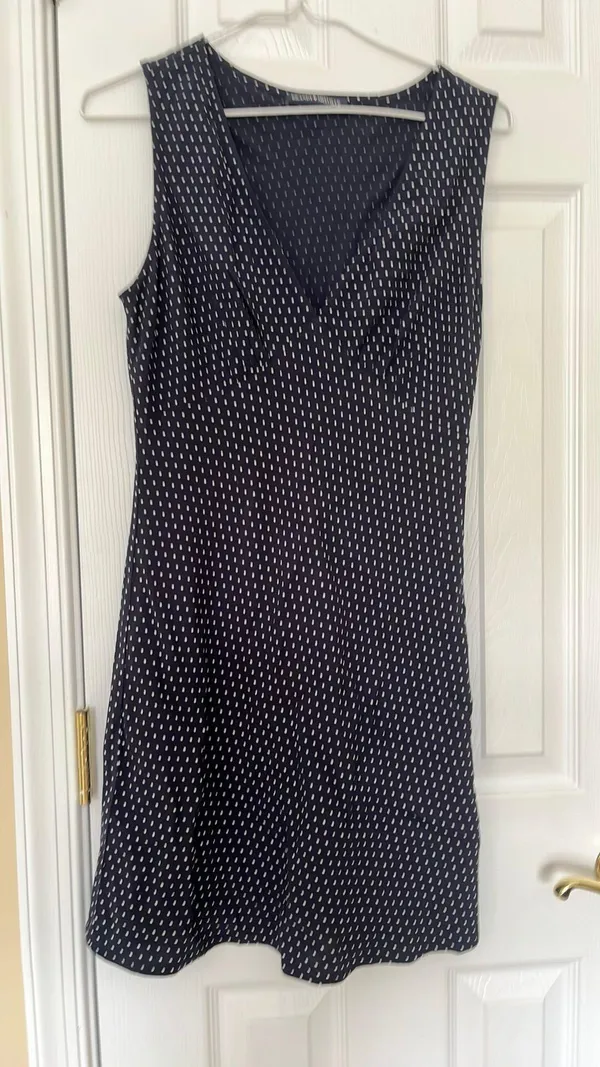 Brandy Melville Polka Dot Navy + White Dress - Image 3