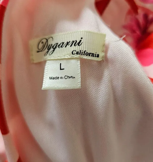 Dygarni Pink & Red Floral Sleeveless Romper Size Large - Image 7
