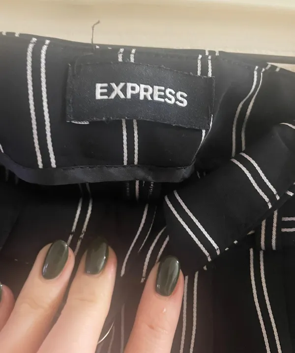 Express Belted High Waisted Work Pants - Image 3