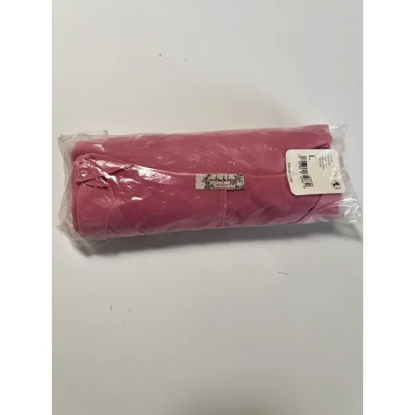 Free People Size Large Hot Pink Velour Semi Sheer Long Sleeve Top Lightweight‎ - Image 5
