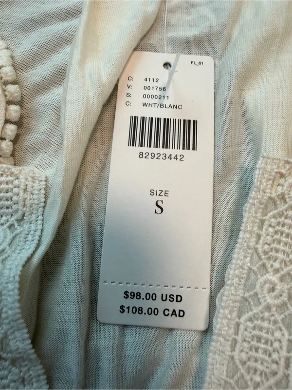 Anthropologie TINY Eliana Embroidered Floral Top Ivory Small NWT - Image 11