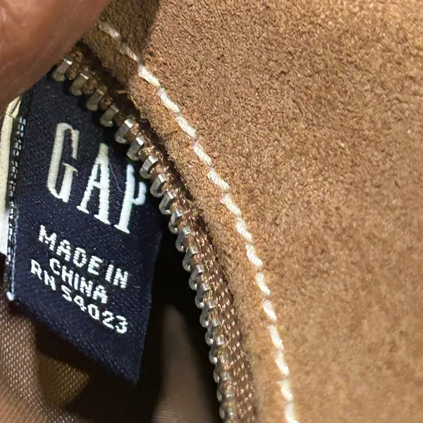 GAP Brown Suede Clutch with Wristlet - Image 6