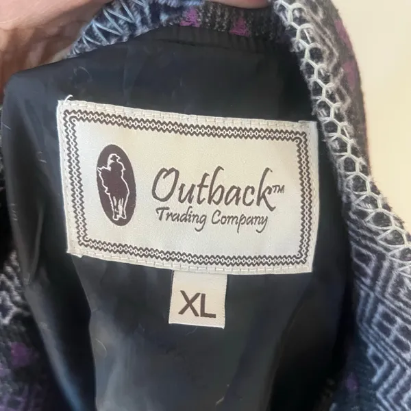 Outback Trading Company Moree Jacket purple Aztec contrasting white trim XL - Image 6