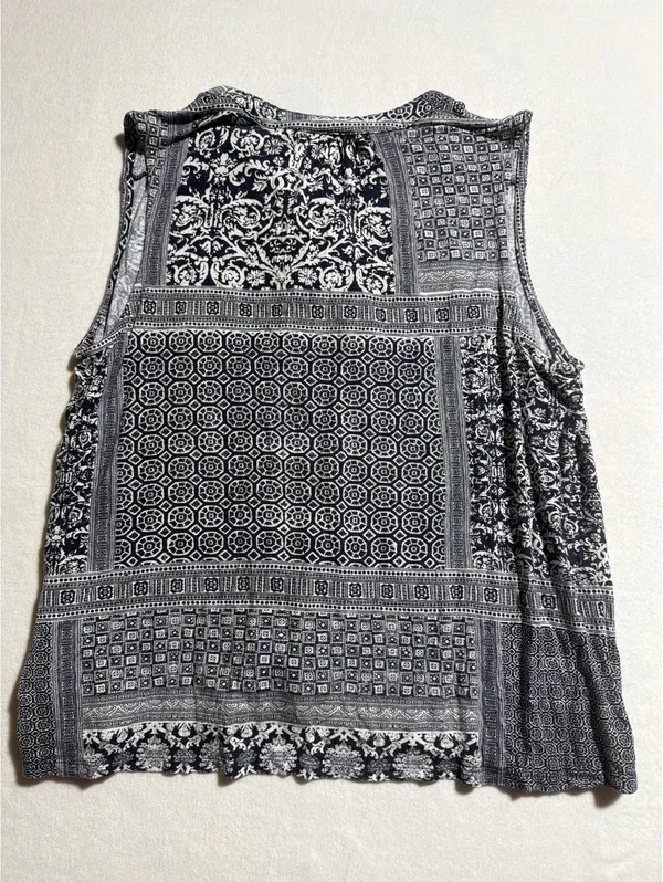 Style & Co Women's Sleeveless Patchwork Print Blouse XXL - Image 6