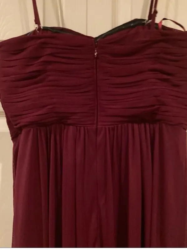 NWT MARINA Sz 6 Wine Chiffon formal/bridesmaid Dress - Image 6