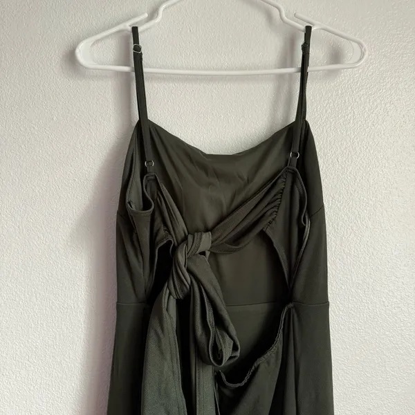 Birdy Grey Benny Tie Back Maxi Dress Crepe Sea Glass Green - Image 6