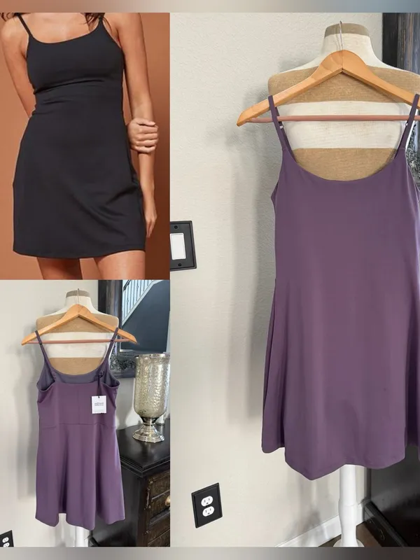 Girlfriend Collective Juliet strappy training sporty athletic dress workout L - Image 2
