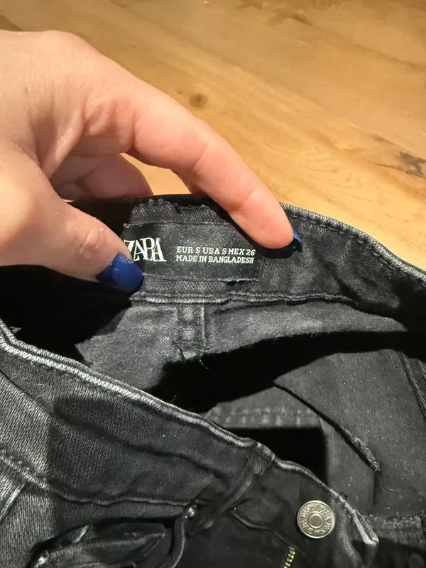 ZARA Mini Skirt Denim Black - Image 2