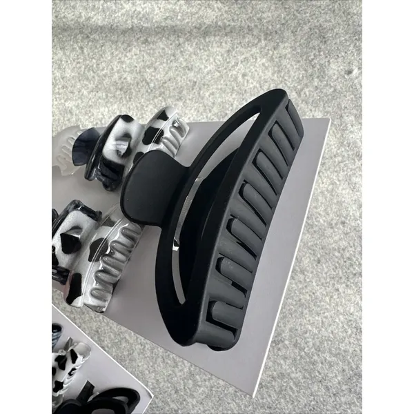 Time And‎ Tru Hair Claw Clip Lot of 2 Sets, 14 Total Black Clear White Lg Small - Image 13