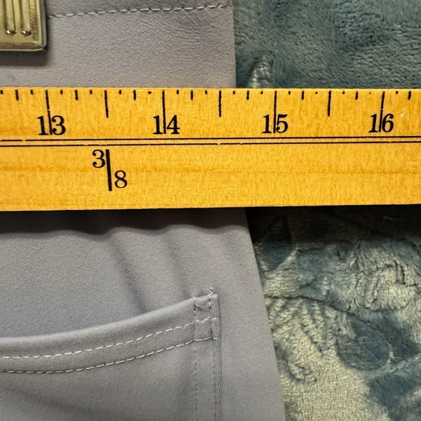 1908 | Halara High Waisted Button Front Wide Leg Stretch‎ Trousers Grey Womens M - Image 3