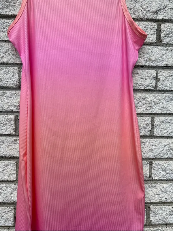 SHEIN Sleeveless Ombre Tank Dress in Pink and Peach - super soft & great quality - Image 2
