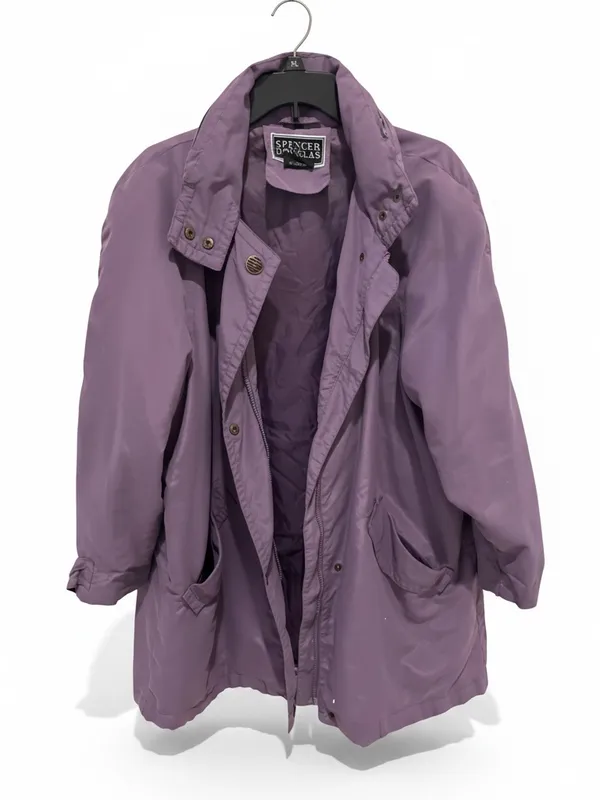 Women’s Lavender Trench Coat - Casual Lightweight Jacket - Image 3