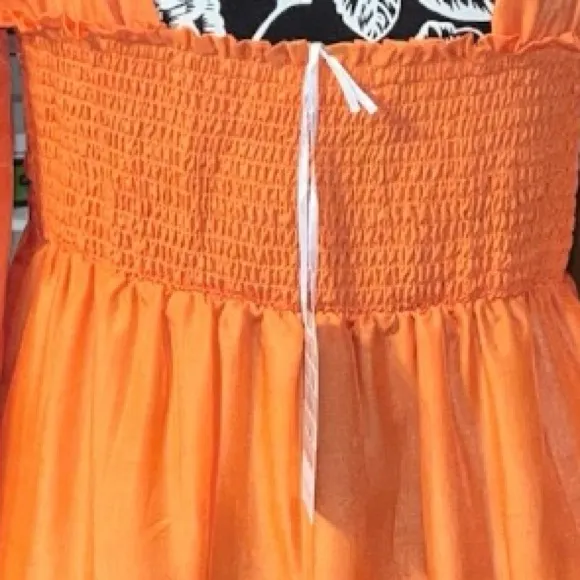 Beyond Words Fire Voile Puff Sleeve Mini Dress Size L - Image 7