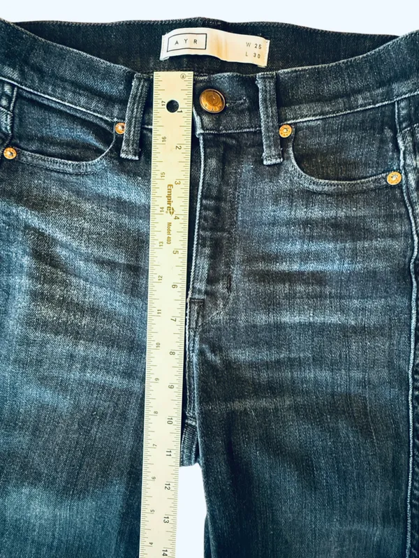 AYR The Riser Jeans 25x30 Medium Wash High Rise Skinny Denim - Image 11