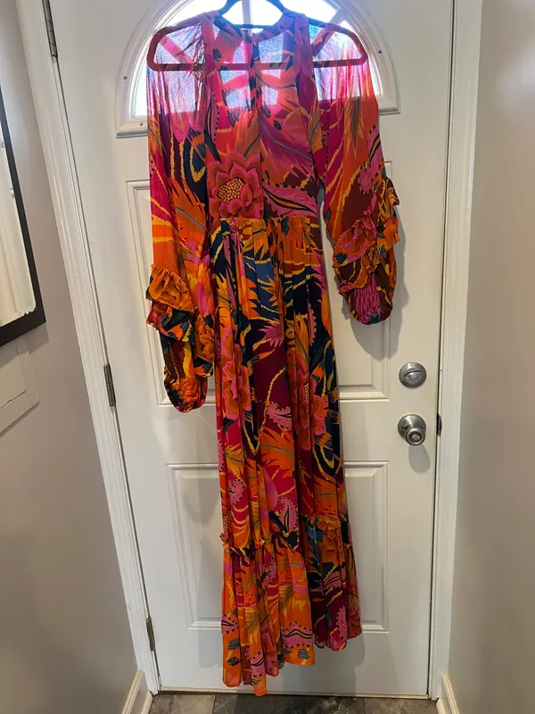 Farm Rio Vintage Wave Maxi Dress - Image 4