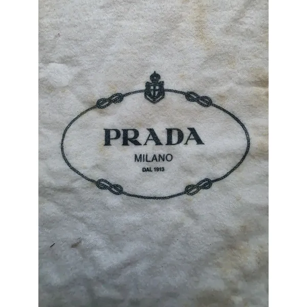 Prada Milano Dust Bag Cotton Storage Pouch 8.5x12" STAINED - Image 2