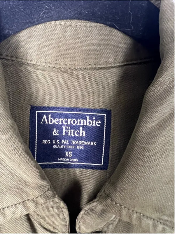 Abercrombie & Fitch Womens Olive Utility Jumpsuit XS Sleeveless Belted Zip Front - Image 2