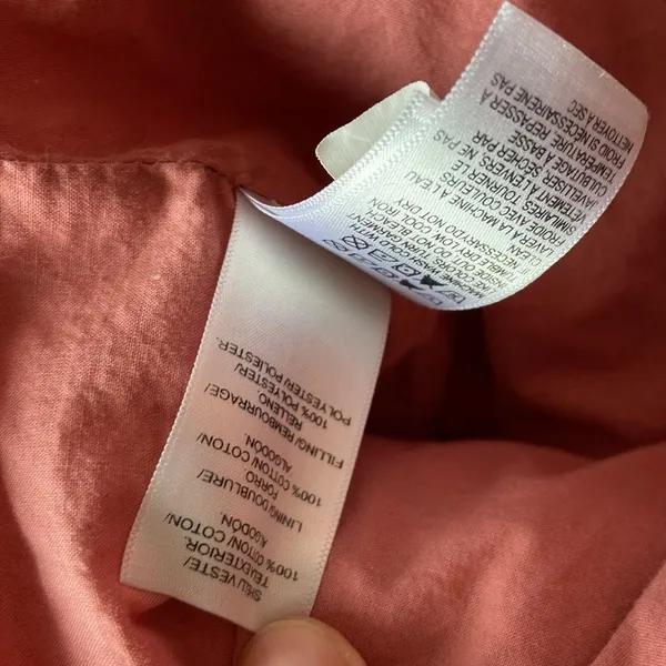 Lucky Brand Cotton Quilted Zip Front Jacket (Sz L) Pink - Image 7