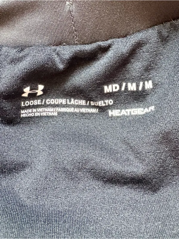 Under Armour Women's Charcoal Running Shorts with Coral Trim - Image 5