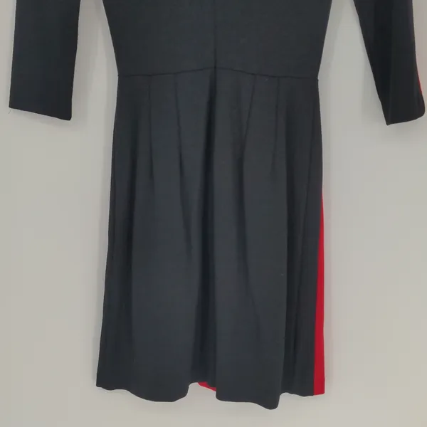 Amanda‎ Uprichard Women's Racer Dress Size P Petite Red Black Mini 3/4 Sleeve - Image 13