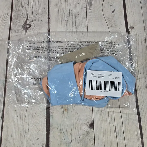 J. Crew Curved-waist cheeky bikini bottom‎ Blue Mist S NWT - Image 9