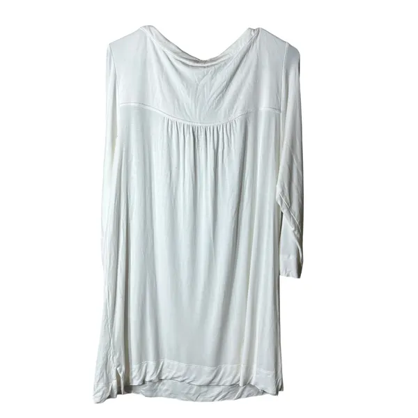 Soft Surroundings White‎ Tunic Top 3/4 Sleeve Pockets Casual - Image 6
