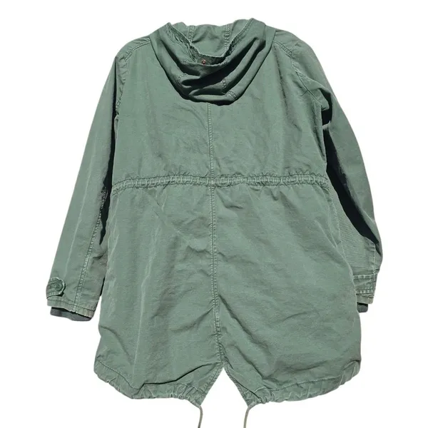 GAP‎ Women's Hooded Utility Parka Olive Green Size Medium - Image 4