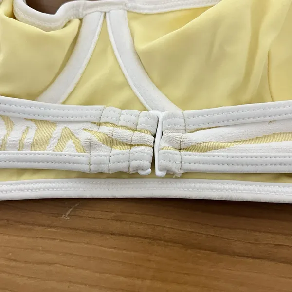 Pacsun Swim Women's Eco Yellow Zebra Juliana Underwire Bikini‎ Top Size Large - Image 6