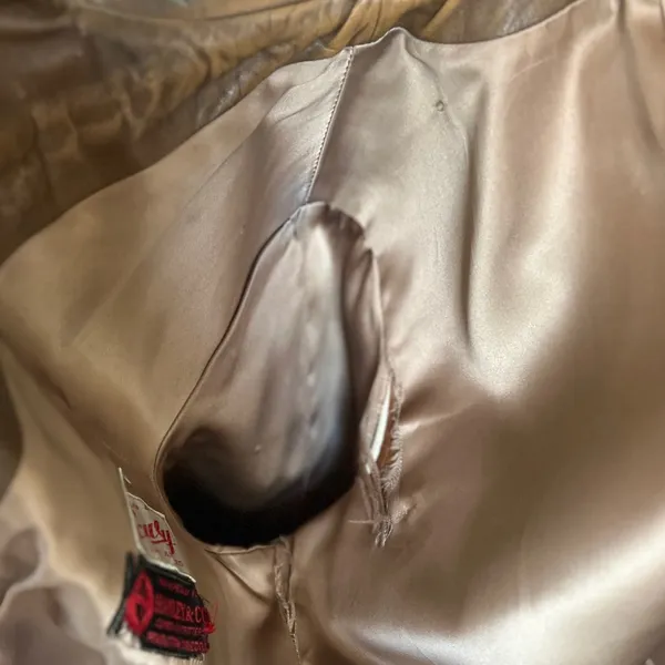 Vintage Scully Leather Coat – Made for Hamley & Co. Pendleton, OR - Image 9