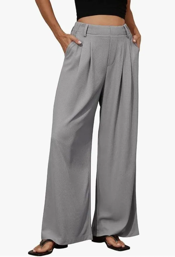 NEW High Waisted Career Waffle Dress Pants Trousers Pockets S - Image 6