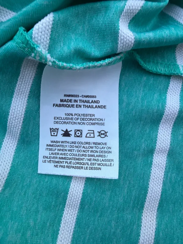Nike Golf Womens Medium Dri Fit Striped Sleeveless Polo Shirt Top Turquoise EUC - Image 7