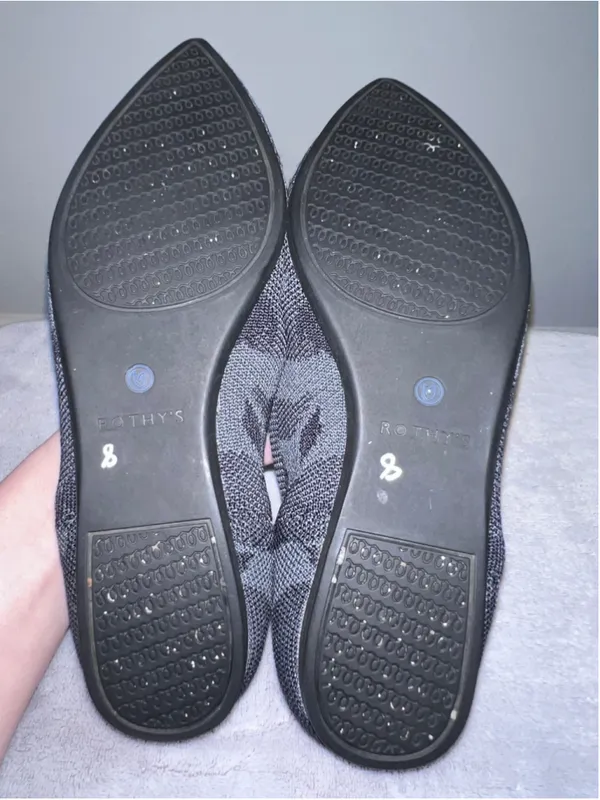 Women's Rothy's Pointed Toe Flats Size 9 Grey Black Camo - Image 5