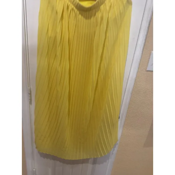 Papaya Pleated Skirt Size M Made In USA - Image 9