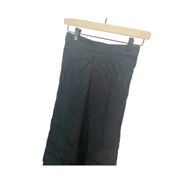 SALTWATER LUXE Casual Black Satin Pants Sz XS Wide Leg Stretch‎ Waist Career - Image 2