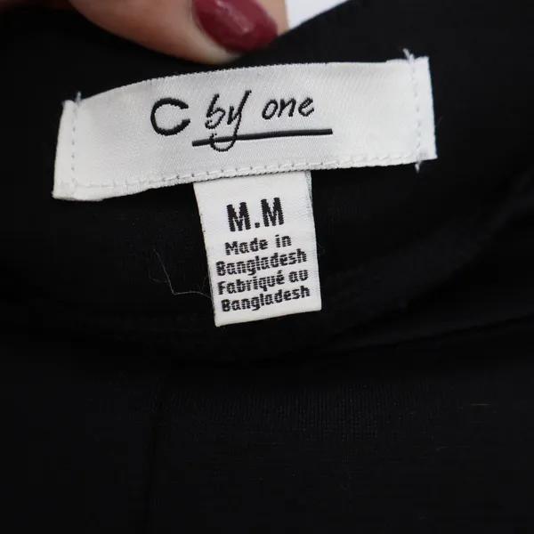 C by one Pants Women's Medium Black Wide Leg Cropped Stretch Excellent - Image 2