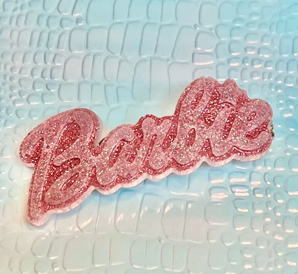 New Two Pc BARBIE Hair clips Pink - Image 3