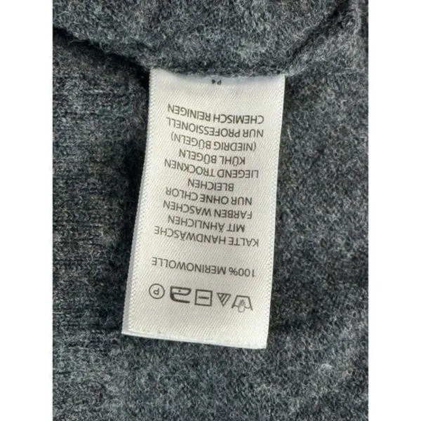 Ellen‎ Tracy Extra Fine Merino Wool Buckle Front Cardigan Gray Small - Image 10