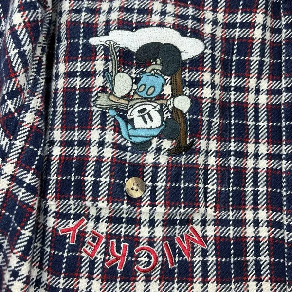 Disney Vintage Mickey plaid shirt - Image 2
