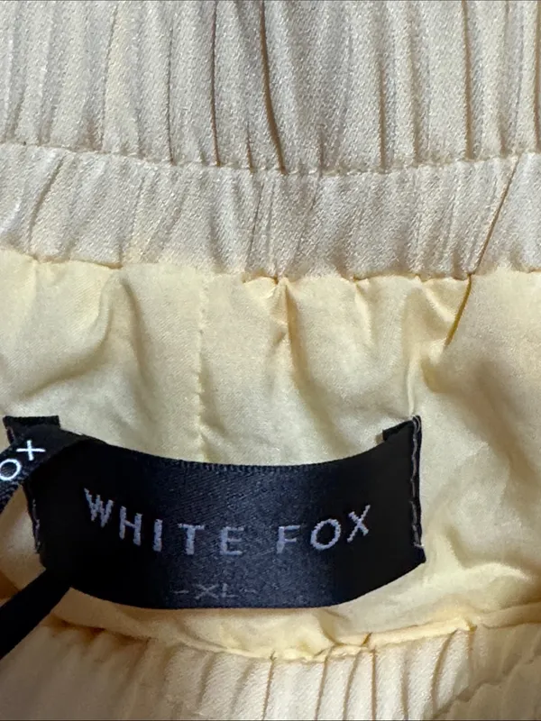 White Fox Boutique Soft Yellow Wide-Leg Elastic Waist Pants - Image 2