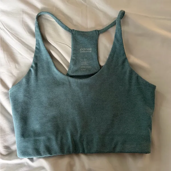 Girlfriend Collective Dusty Teal Workout Set - Image 2