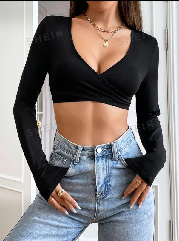 SheIn Cropped Long Sleeve - Image 2