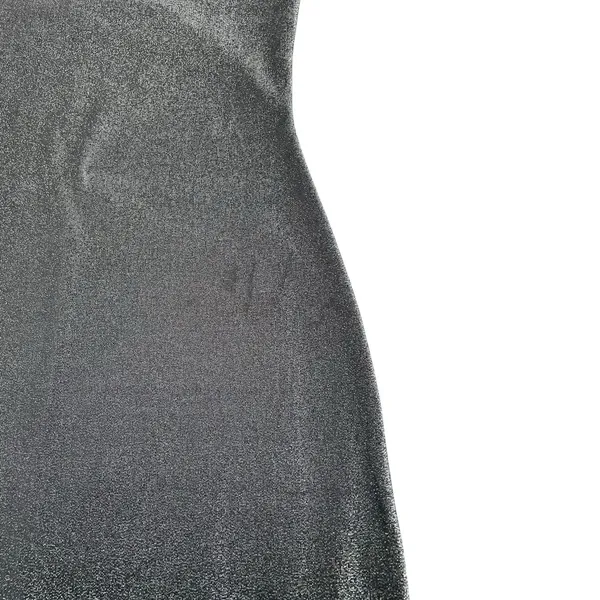 City Triangles Y2K 90s Minimalist Shimmer Open Back Column Maxi Dress Silver Black Size M Read - Image 8