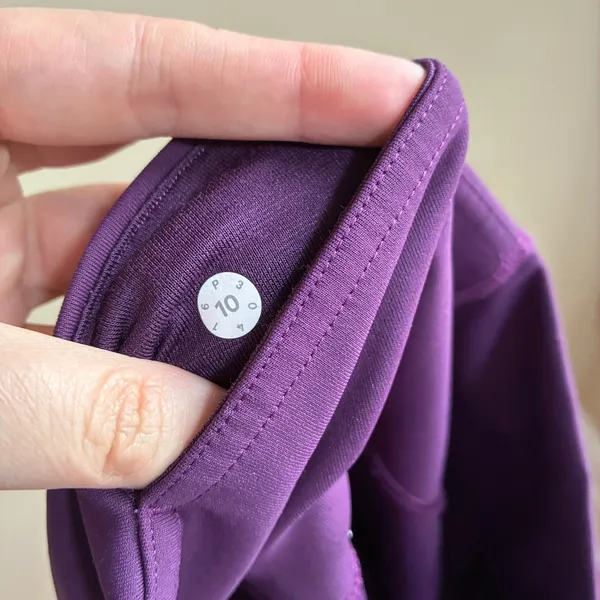 Lululemon purple full length leggings mesh panels women's size 10 athletic - Image 7