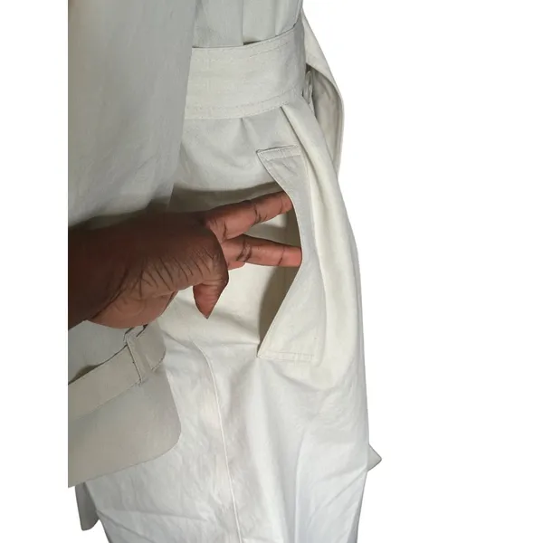 London Fog Trench Coat Women 10P Ivory Vintage Classic Minimalist Chic Academia - Image 6