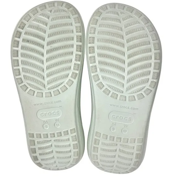Crocs Crush Platform Slides Sandals High Shine Light Green W11/M9 Chunky Shoes - Image 6