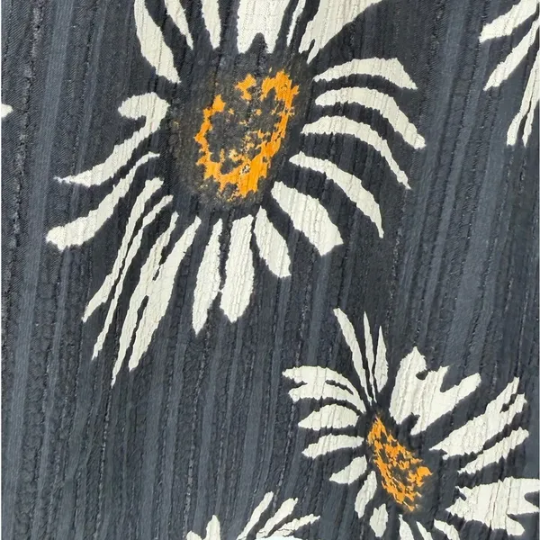 American Eagle Cami Mini Dress Womens XS Black Floral Smocked Daisy Boho Y2K 90s - Image 8