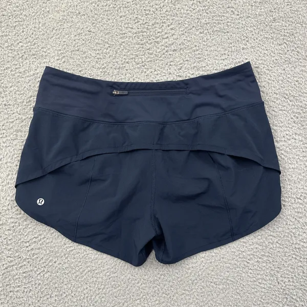 Lululemon Speed Up Shorts Mid Rise 3.5" Navy Blue Athletic Athleisure Women's 8 - Image 2