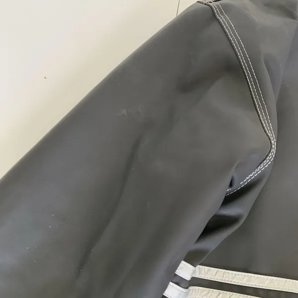 Lounge Lizard Jacket Medium Black Gray Moto Biker‎ Streetwear Edgy - Image 4