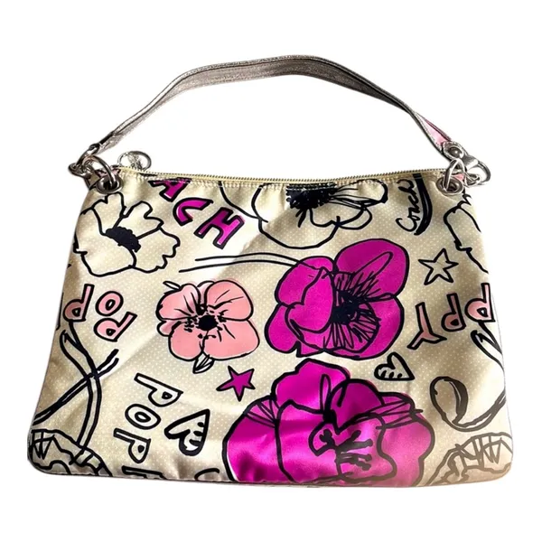 Coach Poppy Floral Pop Art Print Satchel Bag - Image 4